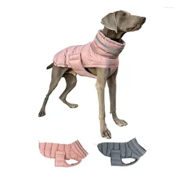 Dog Apparel Coat Winter Jacket Waterproof With Leash Warm Vest For Large Dogs Lined Chest Protection Clothing Pet Padded