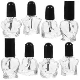 Storage Bottles Nail Polish Bottle Portable Gels Empty Varnish Container Oblate-shape Clear