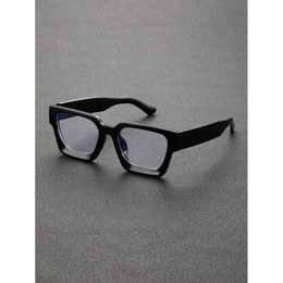 1pc Square Frame Plastic Classical Fashion Black Anti-blue Light Glasses for Men Reading Outdoor Travel Daily Life Accessories