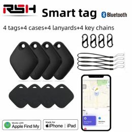 4 Pcs For Apple GPS Smart Air Tag Tracker Bluetooth Smart Tag Locator Pet Car Anti-lost Finder Works With Find My IOS System