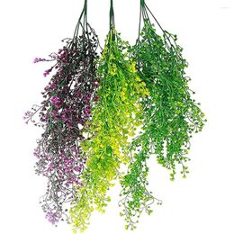 Decorative Flowers 80cm Artificial Plant Grass Pine Tree Leaves Vine Indoor Room Window Party Home Decoration Fake Garland Ivy Wall Hanging