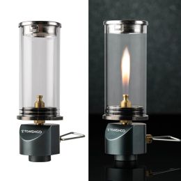 Tools TOMSHOO Gas Lamp Light Butane Gas Light Lantern Tools for Indoor Outdoor Camping Picnic Fishing Hiking Equipment