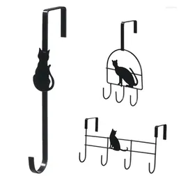 Hooks Metal Door Bathroom Organizer Rack Clothes Coat Hat Towel Hanger Unch Free Hook Durable For Crafts