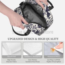Halloween Bats Insulated Lunch Bag Reusable Thermal Cooler Bento Tote Bags with Adjustable Shoulder Strap for Work Travel Picnic