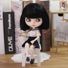 ICY DBS doll matte faceglossy face black hair nude and set joint body the gift for boy girl 240403