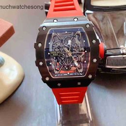 Luxury Watches Replicas Richadmills Automatic Chronograph Wristwatch 3502 Automatic Mechanical Mill r Watch Black Steel Case Tape Mens Watch Designer Waterproof