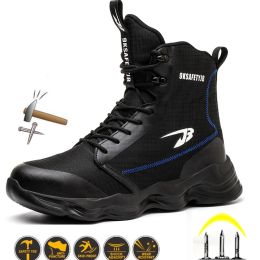 Boots Men's Safety Shoes New Work Shoes Waterproof Breathable Sra Nonslip Eva Men's Safety Boots Steel Toe Cap