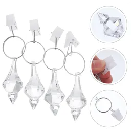 Shower Curtains 4 Pcs Vertical Drop Curtain Weighted Pendant Window Covers For Home Weights Clip Metal