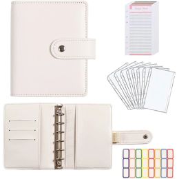 Notebooks A7 Budget Binder Cash Envelopes for Money Saving Organizer with 6 Zipper Pockets Budget Sheets Selfadhesive Labels