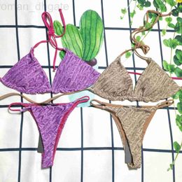 Women's Swimwear designer Female Letter Printed Bikini Triangle Bag Sexy Fashion PIL2