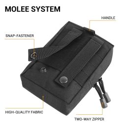 Tactical Molle Pouch EDC Tool Pouch Military Belt Waist Bag Tactical Bag Tactical Pouch Hunting Airsoft Accessory Tactical Gear