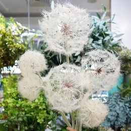 Decorative Flowers Small Fresh Large Dandelion Simulated Bouquet Floral Decoration Home Artificial Flower