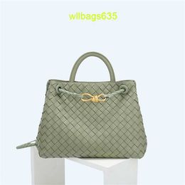 Leather Tote BottegVeneta Andiamo Bags All Sheepskin Bag 23 Summer New Metal Rope Buckle Handheld Woven Bag Commuter One Shoulder Crossbody H have logo HBW8HI