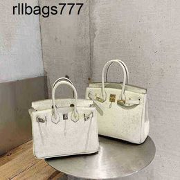 Designer Genuine Leather Bk Handbag Portable Platinum Bag Womens 2024 Lock Ins Versatile Large Capacity One Shoulder Messenger