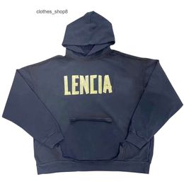 designer hoodie balencigs Fashion Hoodies Hoody Mens Sweaters High Quality trendy brand men's women's front and back American pattern paper tape le RZ47