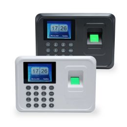 Recording Intelligent Biometric Fingerprint Password Attendance Machine Employee Checkingin Recorder 2.4" TFT LCD Screen DC 5V Time Clock