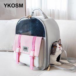 Cat Carriers Large Capacity Pet Carrier Backpack Mesh Breathable Bag Folding Portable Outdoor Travel For Puppy