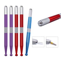 Machine 10pcs Tattoo Manual Pen Permanent Makeup Eyebrow Caneta Tebori Microblading Pen for 3d Embroidered Pen Hine