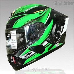 Full Face shoei X14 kawasa ki green Motorcycle Helmet antifog visor Man Riding Car motocross racing motorbike helmetNOTORIGINAL5344944