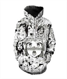 Ahegao Hoodie Anime 3D Print Men Women Streetwear Hentai Pattern ONeck Hip Hop Hoodie Harajuku Casual Tops Sexy Girl Clothing Y114297761