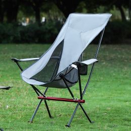 Furnishings Outdoor Foldable Fishing Chair Portable Oxford Cloth Backrest Seat Aluminium Camping Picnic Chairs Ultralight Bbq Beach Armchair