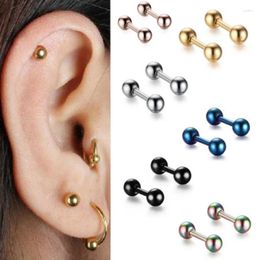 Stud Earrings 2pcs Tragus Bar 4mm Ball Stainless Steel Barbell Daith Oreja Ring Earing Cartilage Ear Piercing Body Jewelry