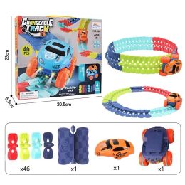 Changeable Anti-gravity Assembled Track with LED Light-Up Race Car Flexible Racing Tracks Rail Car Toys for Boys Kids Gifts