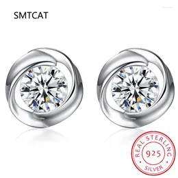 Stud Earrings Engagement 0.3 CT Moissanite 925 Silver Does Not Fade Jewellery Wild 4mm 2024