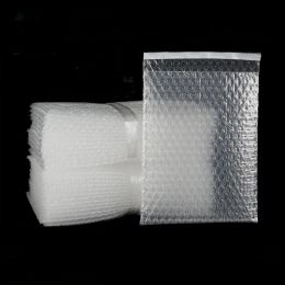 Bags 100pcs Selfsealing Plastic Shockproof Bag Clear Bubble Foam Packing Bags Double Film Cushioning Bag