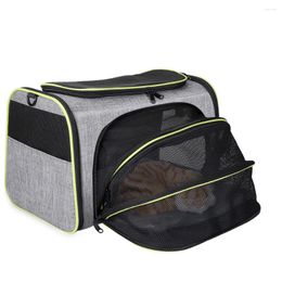 Cat Carriers Bag Foldable And Expandable Pet Going Out Portable Car Handbag Breathable Outdoor Backpack