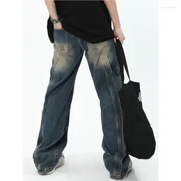 Women's Jeans High Waisted Blue Fashion Streetwear Casual Vintage Baggy Straight 2024 E-girl Denim Trouser Mom Wide Leg Pants