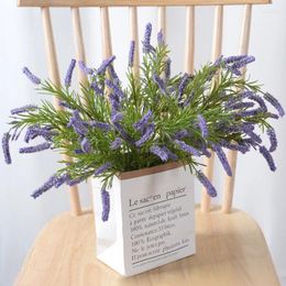 Decorative Flowers Simulated Lavender 5 Head 25 Mesh Wheat Ear Vanilla Garden Decoration Flower