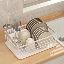 Kök förvaring 1Tiers hyllor Disken Drain Rack Torkplatta Hållare Stand Sink Drain Cutting Board Drainboard Organizer