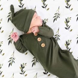 Bags Newborn Baby Summer Sleeping Bag Soft Bamboo Fibre Long Sleeves Baby Sleep Sack With Hat Infant Solid Children Sleepsacks