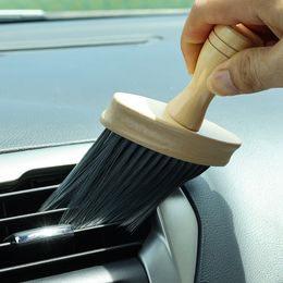 New Car Cleaning Dusting Brush Wooden Handle Soft Bristle Interior Dashboard Air Vent Detail Cleaning Duster Brushes