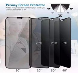 Privacy Glass Anti Spy Screen Protector For iPhone 13 12 11 Pro Max X XS XR 6 6S 7 8 Plus SE Tempered Glass With Retail Box9422237