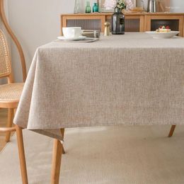 Table Cloth 1Pcs Solid Colour Fabric Tablecloth Thickened Linen Material Minimalist Tea Cover Multi Size Dining Covers
