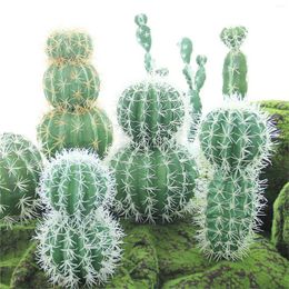 Decorative Flowers 1 Pc Artificial Cactus Green Plant Decoration Tropical Desert Landscaping Fake Material