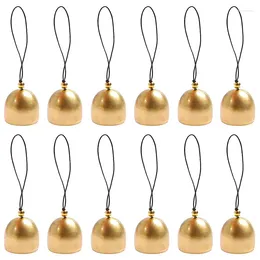 Decorative Figurines 12Pcs Bell Jingle Mini Metal Small Cowbell Ornament Vintage Pet Ornaments Wind Chime Backpack Craft