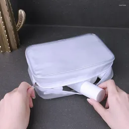Storage Boxes Transparent Cosmetic Bag Dust Proof PVC Women Zipper Clear Makeup Bags Waterproof Travel Make Up Lipstick Organiser