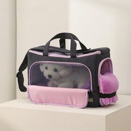 Dog Carrier Pets Out Travelling Summer Breathable Mesh Handheld Pet Bag Cross-border Shoulder Cat Korean Version Of The Spot