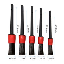 5pcs Detailing Brush Set Car Cleaning Tools for Car Wheel Air Outlet Vents Car Detail Brush Auto Car Wash Cleaning Kit Tools