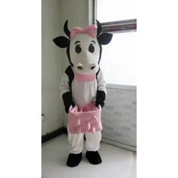 2024 Advertising Cow Mascot Costume Suits Adults Party Game Dress Outfits