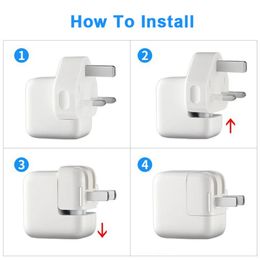 NEW Universal EU / US / AU / UK AC Plug Adapter for Apple MacBook Pro Air iPad USB Charger