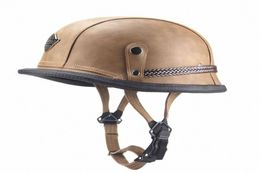 Adult Open Face Half Leather Helmet Motorcycle Helmet Vintage Safety Hard Hat E7CA 3rvw7724074