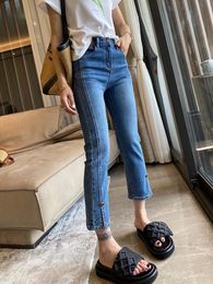 Y2k Large Size High Waist Jeans Summer Thin 2023 Fat Mm Straight Pipe Smoke Pants 40100kg 240403