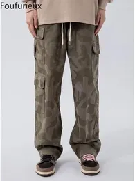 Men's Pants Foufurieux Vintage Cargo Trousers Men Cotton Designer Clothes Streetwear Women Shopping