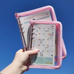 Albums A5 Zip Binder for Sleeves 1P 2P 4P Photo Album Binder Notebook & DIY Photocard Binder Organiser Gift Book School Stationery