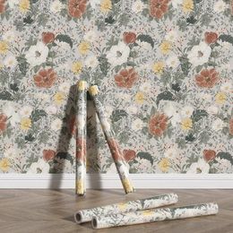 Wallpapers Wholesale Mould-Proof Wallpaper Classic Wall Sticker Vintage Floral Peel And Stick Roll For Home Decoration Luxury