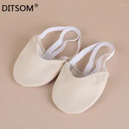 Dance Shoes Lyric Shoe For Ladies Canvas Foot Thongs Half Sole Flat Slippers Modern Twist Fitness Ballet